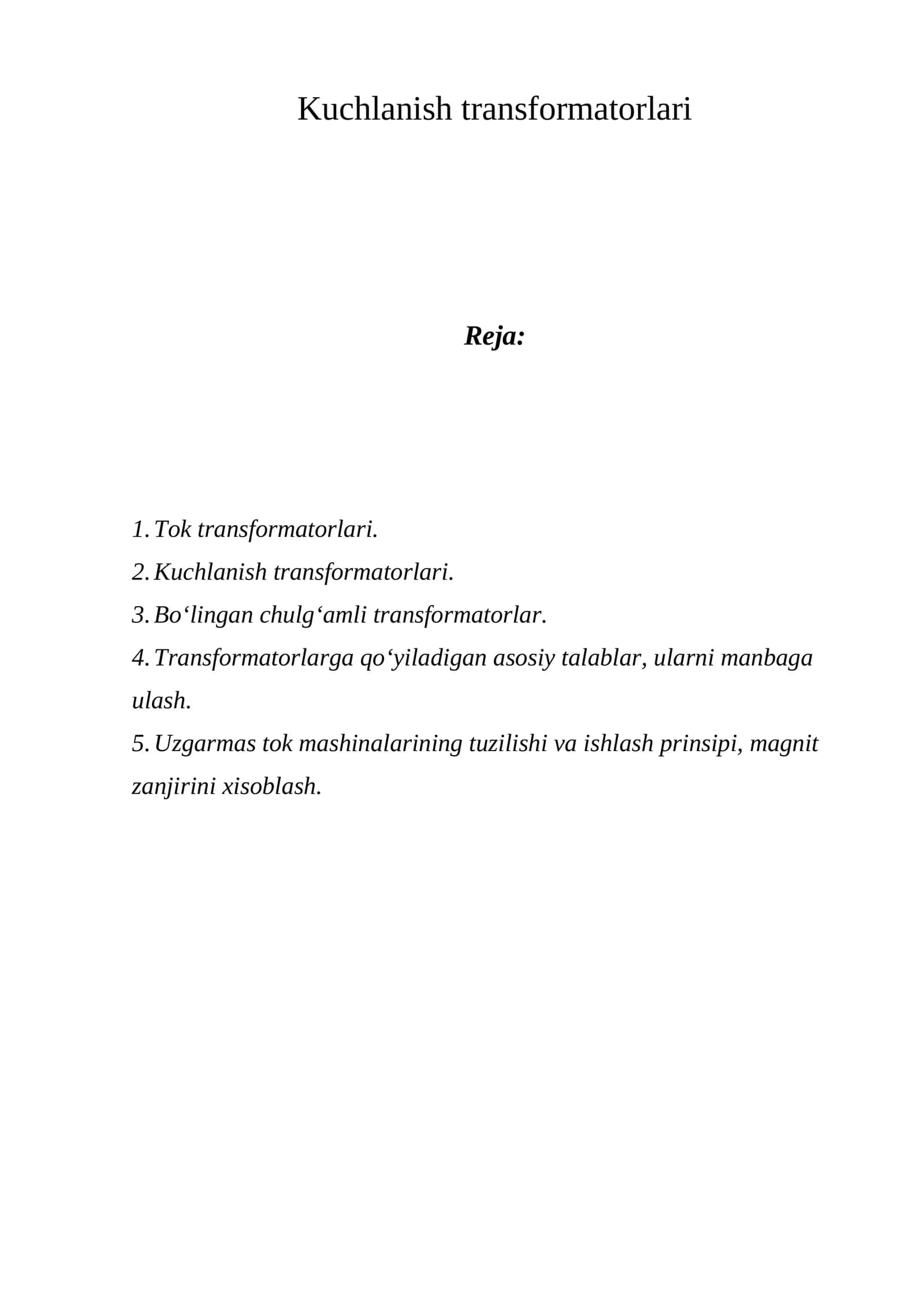 Kuchlanish transformatorlari 1