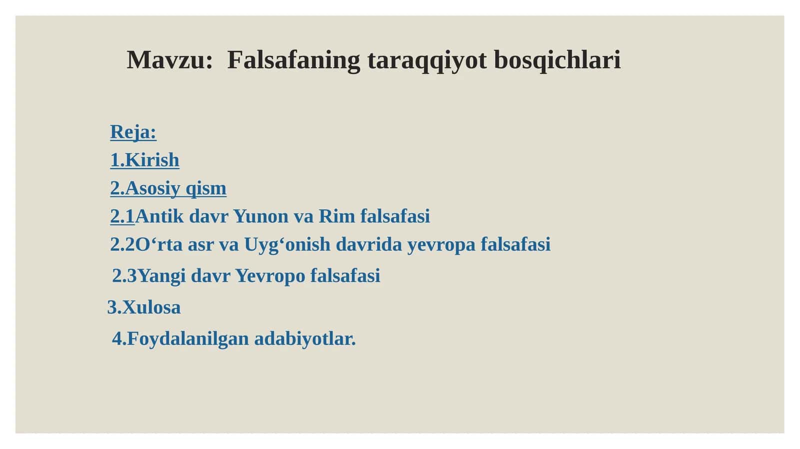 Falsafaning  taraqqiyot  bosqichlari 1