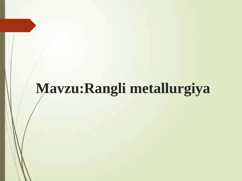 Ranglimetallurgiya 1