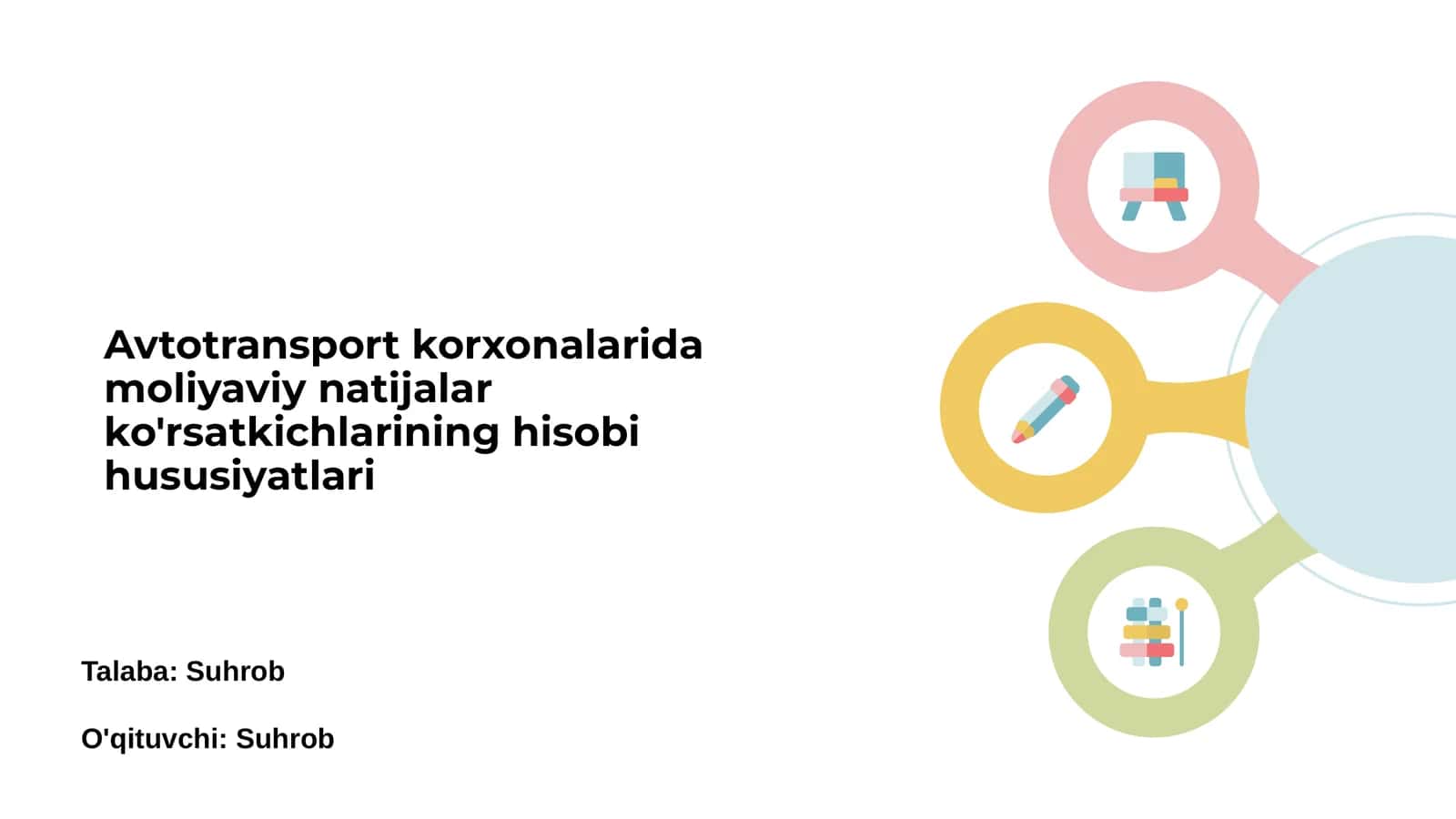Avtotransport korxonalarida moliyaviy natijalar ko'rsatkichlarining hisoblashi 1
