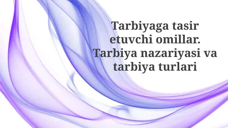 Omillar.Tarbiyanazariyasi 1