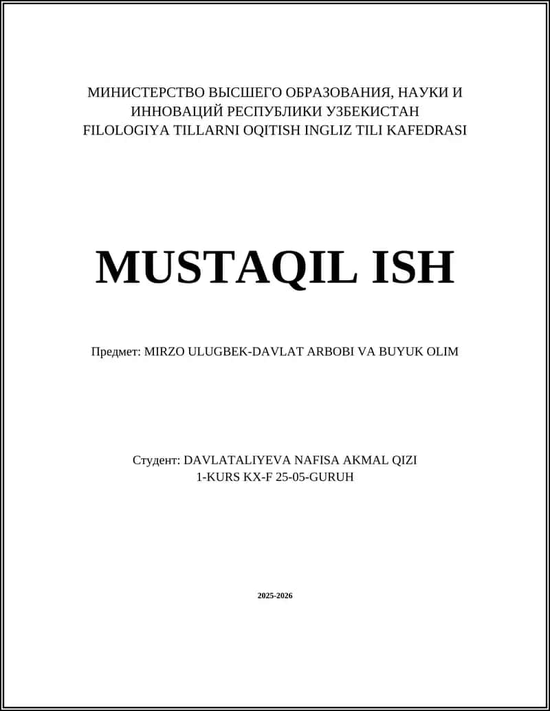 MIRZO ULUGBEK-DAVLAT ARBOBI VA BUYUK OLIM 1