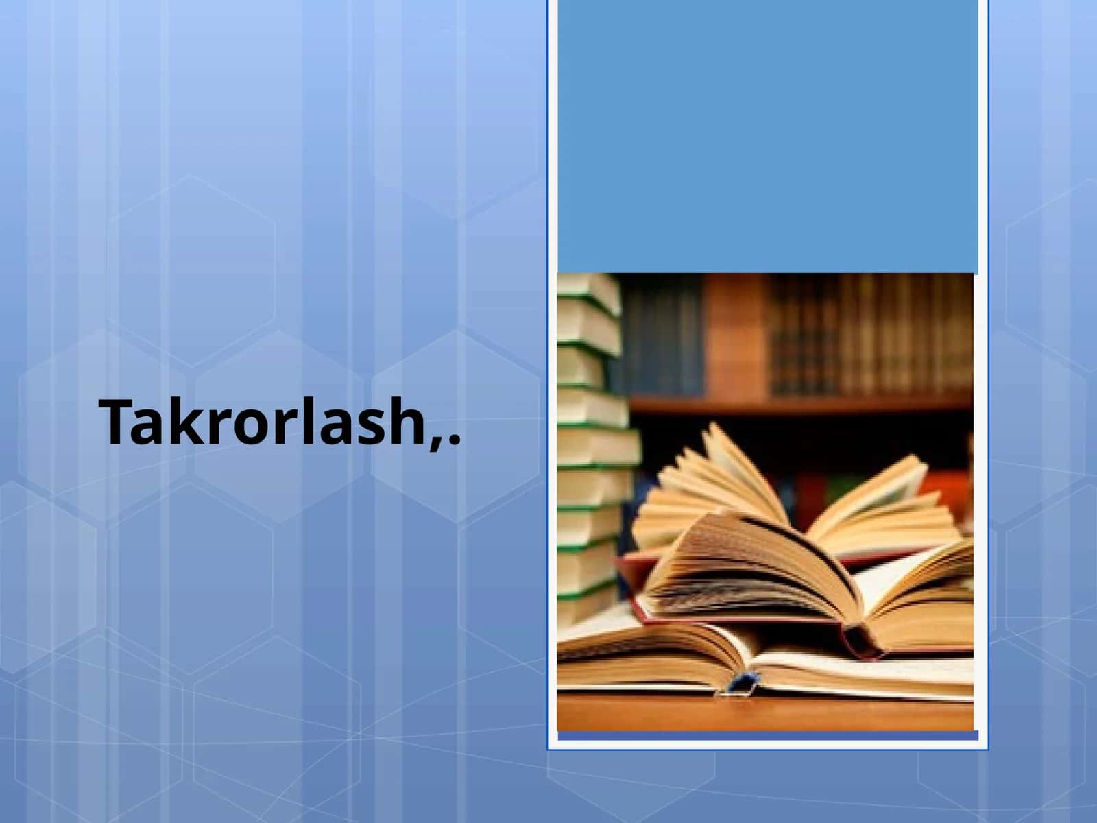 Takrorlash 1