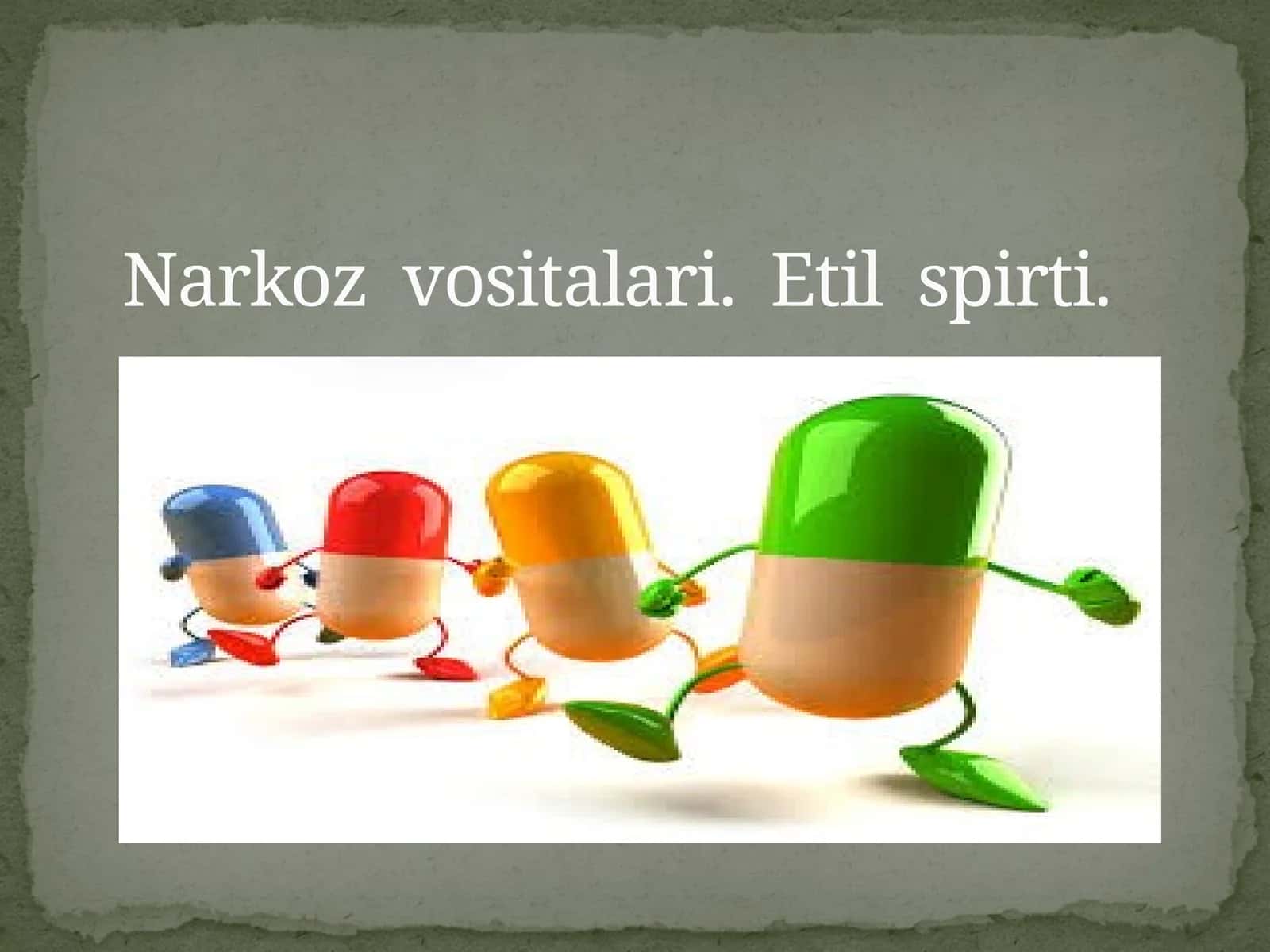 Narkoz vositalari. Etilspirti 1