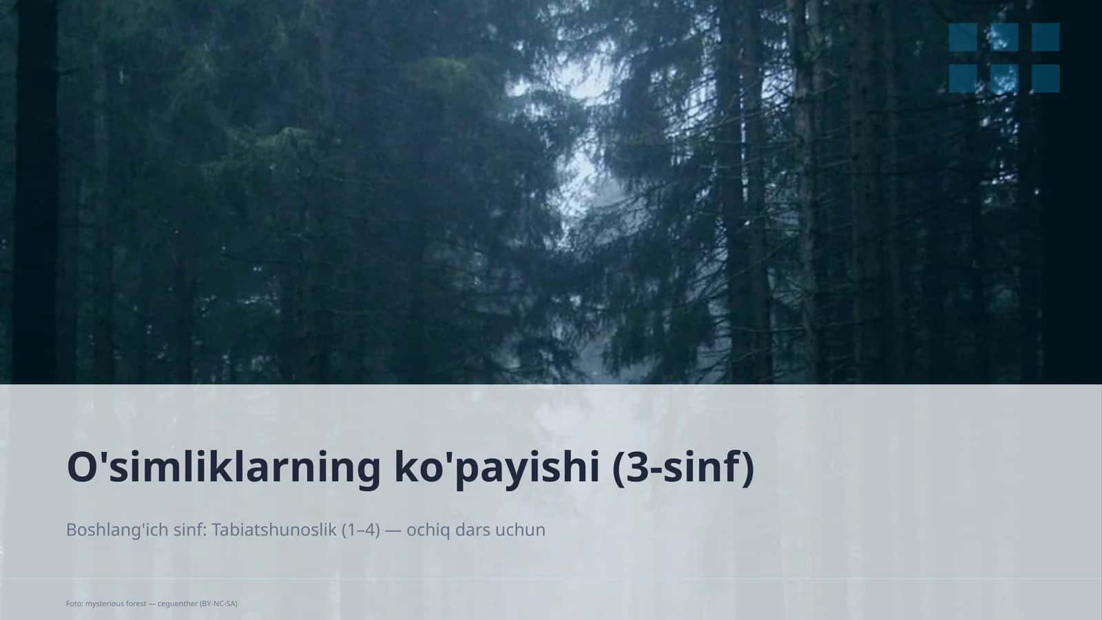 O'simliklarning ko'payishi (3-sinf) 1
