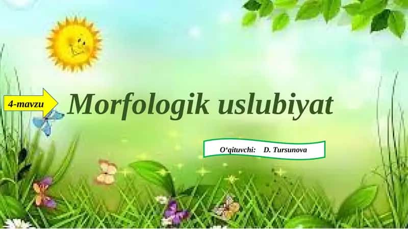 Morfologikuslubiyat 1