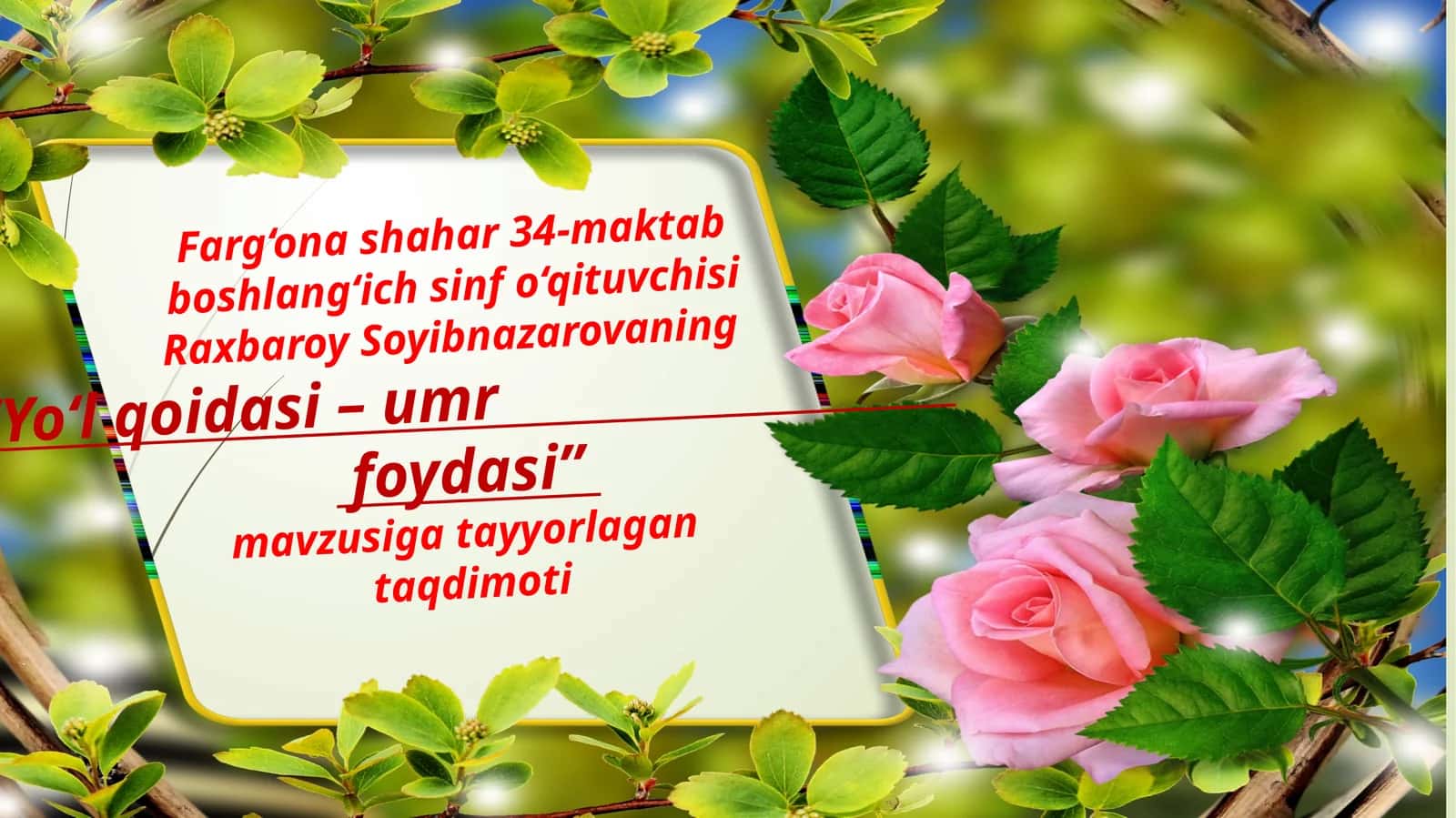 Yo‘lqoidasi–umrfoydasi 1