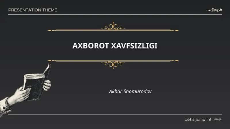 AXBOROT XAVFSIZLIGI 1