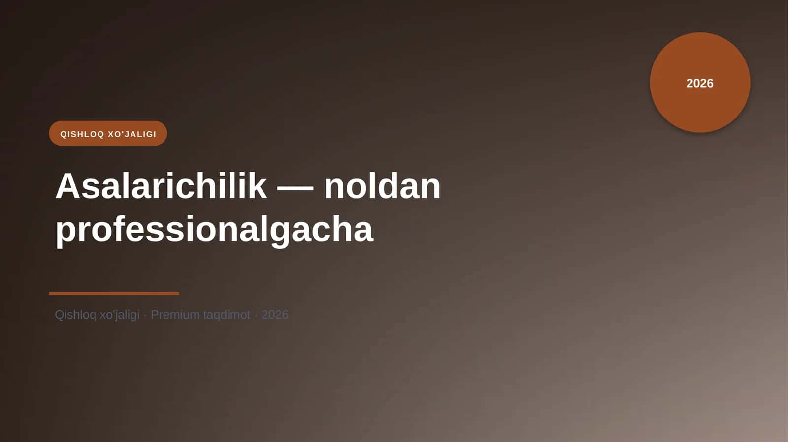Asalarichilik — noldan professionalgacha 1