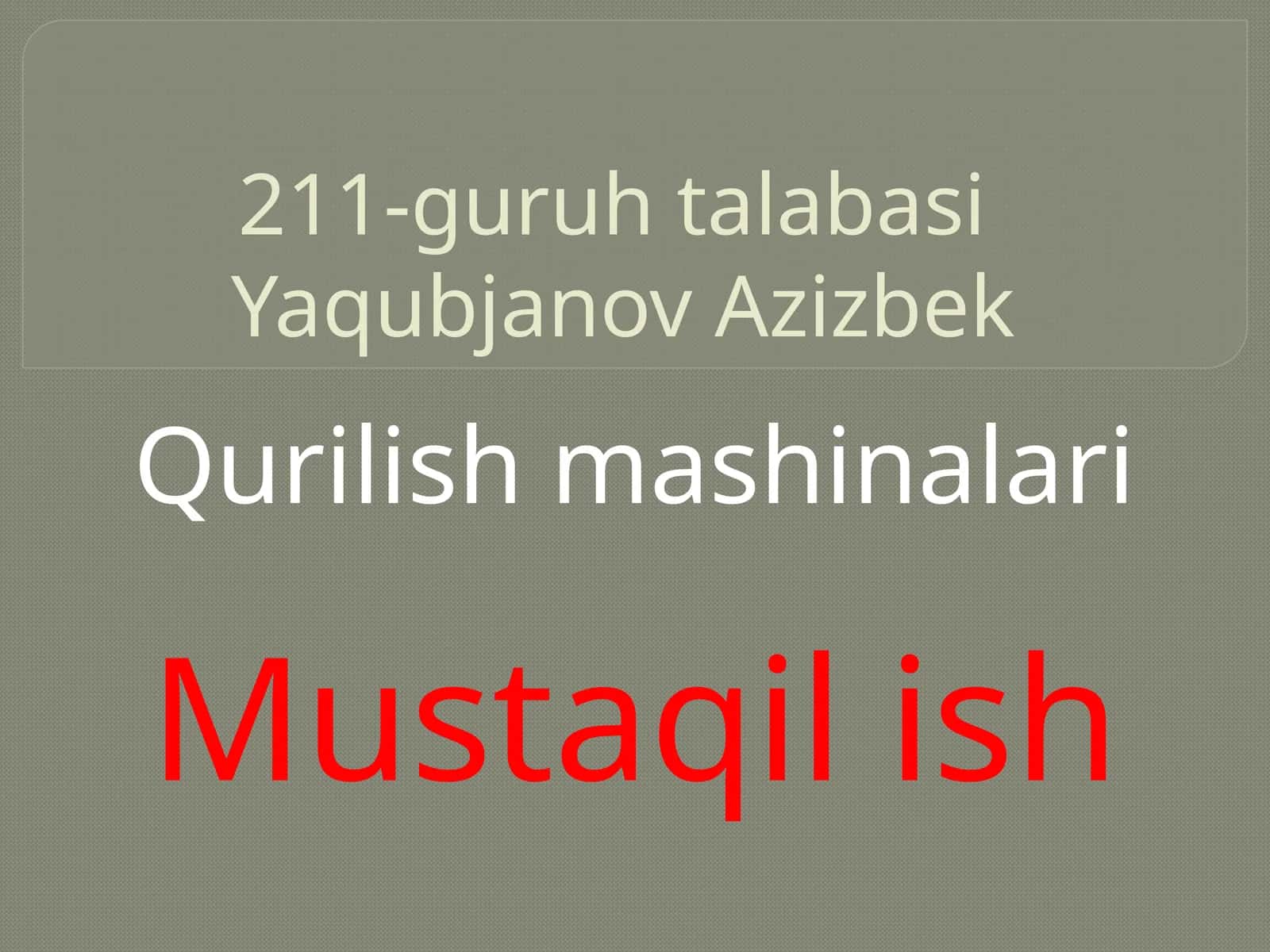 Qurilish mashinalari 1