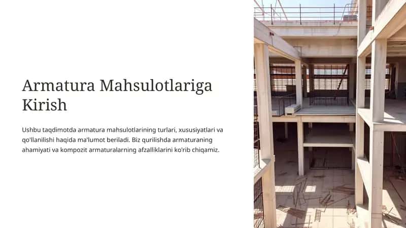 Armatura Mahsulotlariga Kirish 1