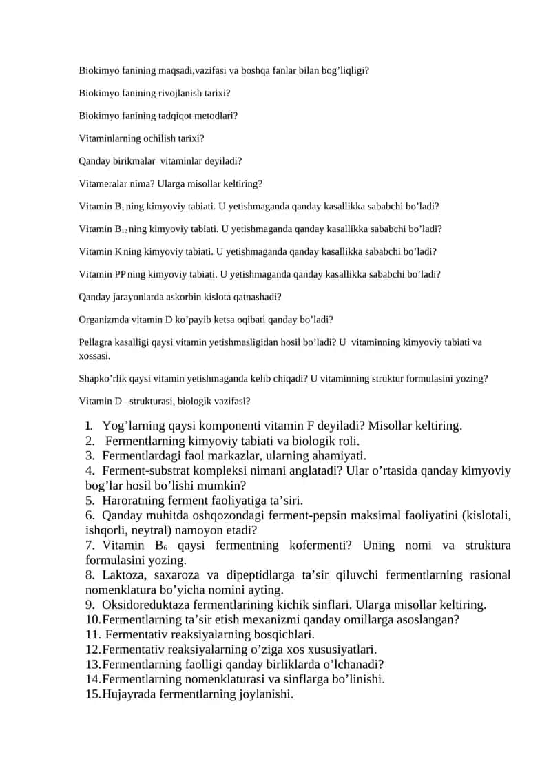 Biokimyo fanining tadqiqot metodlari 1