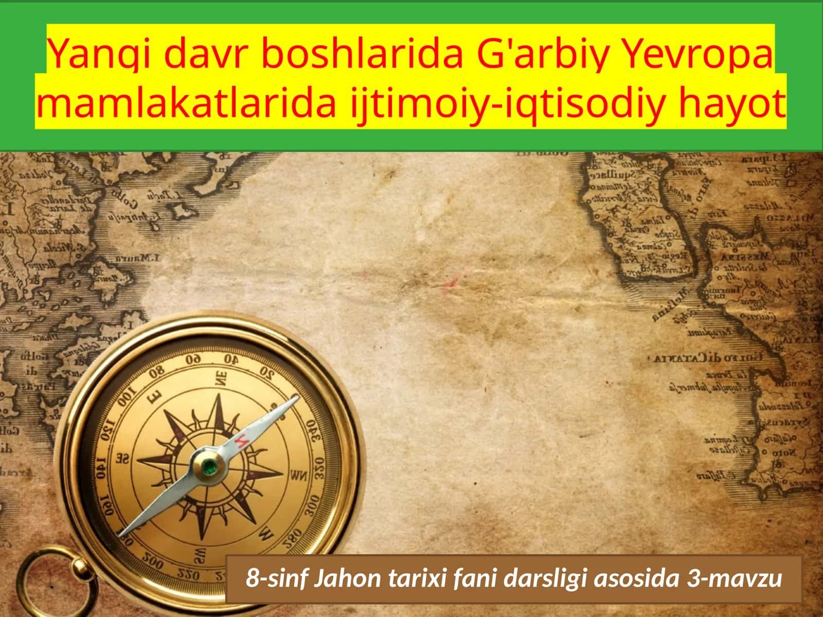 Yangi davr boshlarida G'arbiy Yevropa mamlakatlarida ijtimoiy-iqtisodiy hayot 1