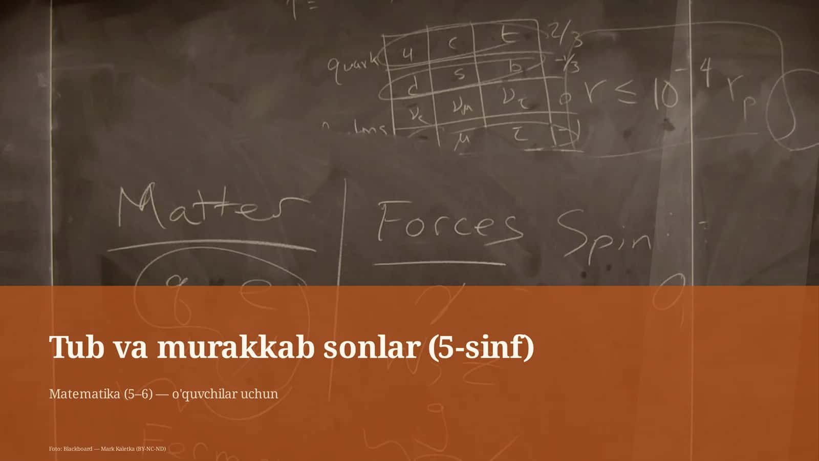 Tub va murakkab sonlar (5-sinf) 1