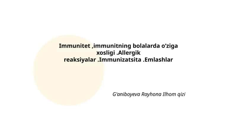 Immunitetning turlari 1
