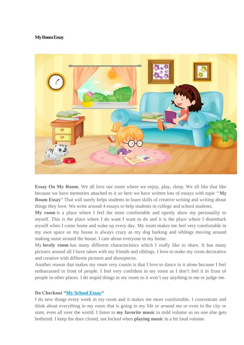 My Room Essay 1