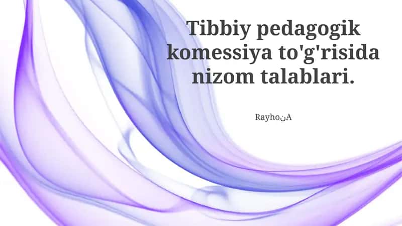Tibbiy Pedagogika Komissiyasi (TPK) 1