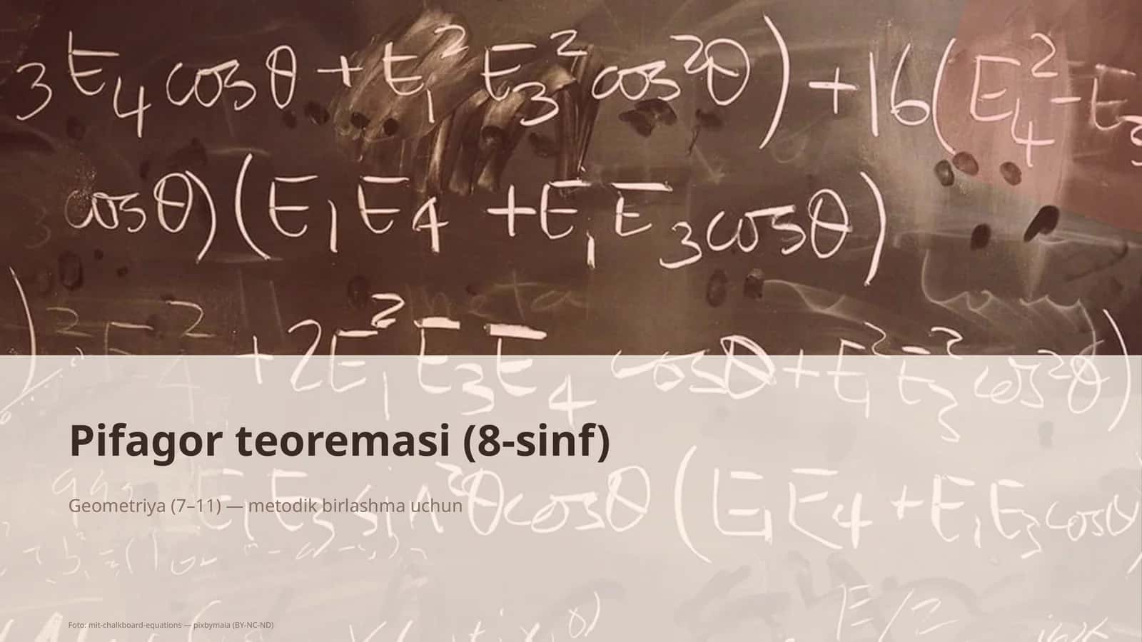 Pifagor teoremasi (8-sinf) 1