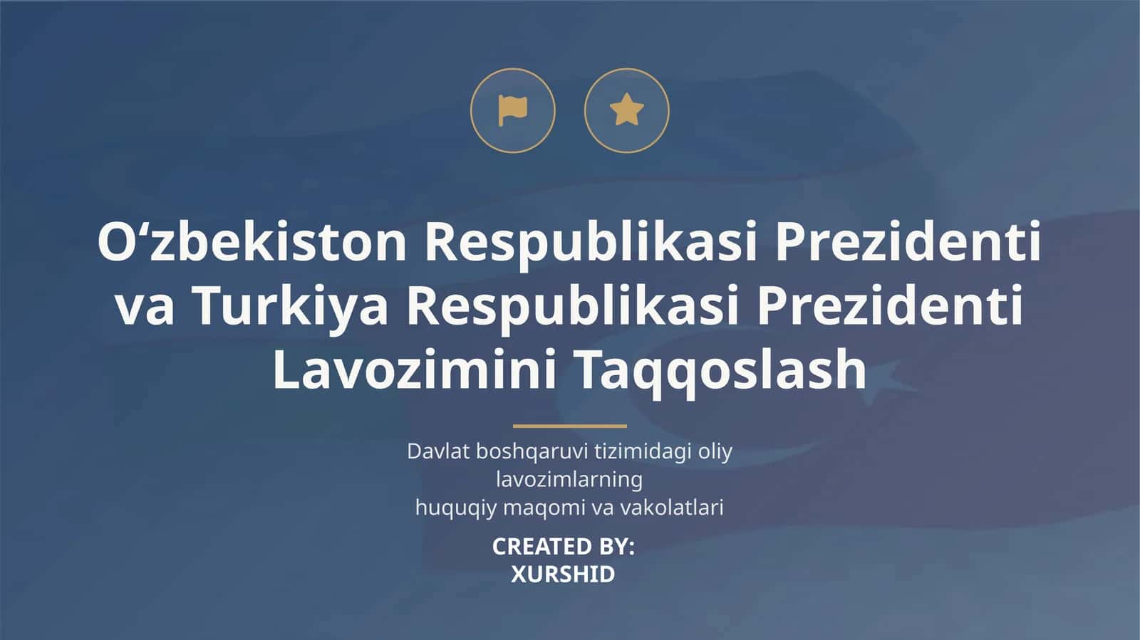 Oʻzbekiston Prezidenti va Turkiya Prezidenti taqqoslash 1