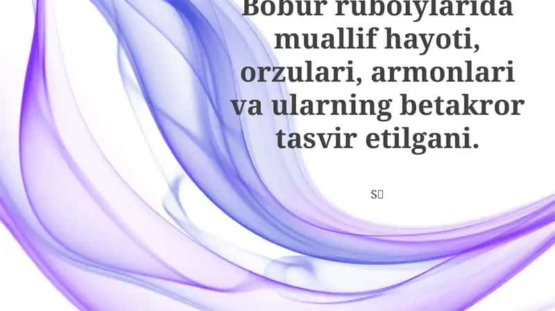 Bobur ruboilari haqida adabiyot 1