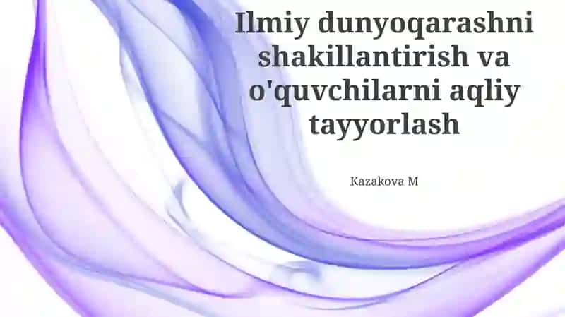 Ilmiy Savodxonlik va Muloqotni rivojlantirish