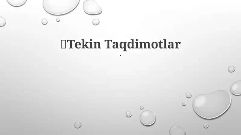Tekin Taqdimotlar 1