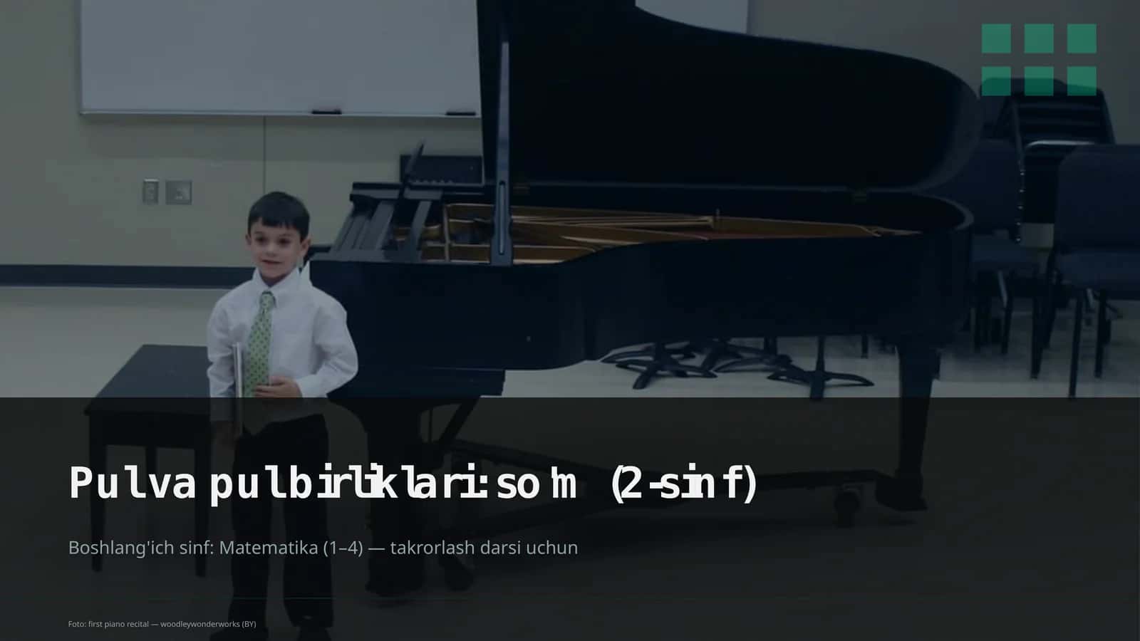 Pul va pul birliklari: so'm (2-sinf) 1