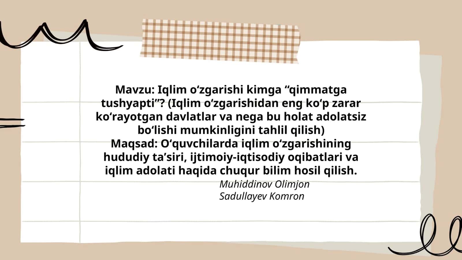 Iqlim oʻzgarishi kimga “qimmatga tushyapti”? 1