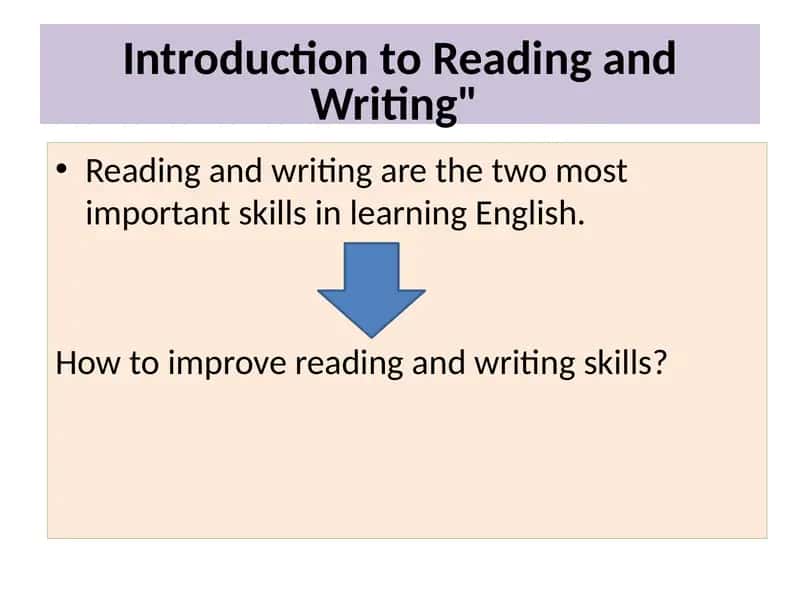 Introduction to Reading and Writing 1