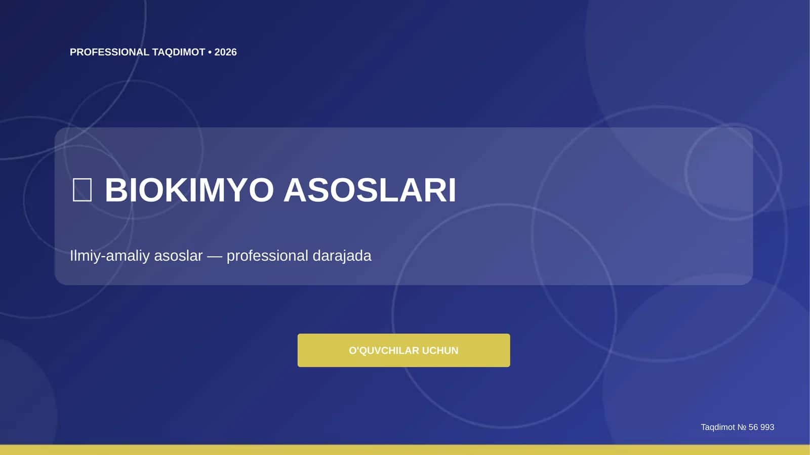 BIOKIMYO ASOSLARI 1