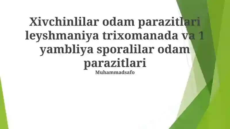 Ichak parazitlari 1