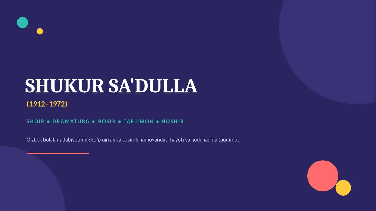 SHUKUR SA'DULLA 1