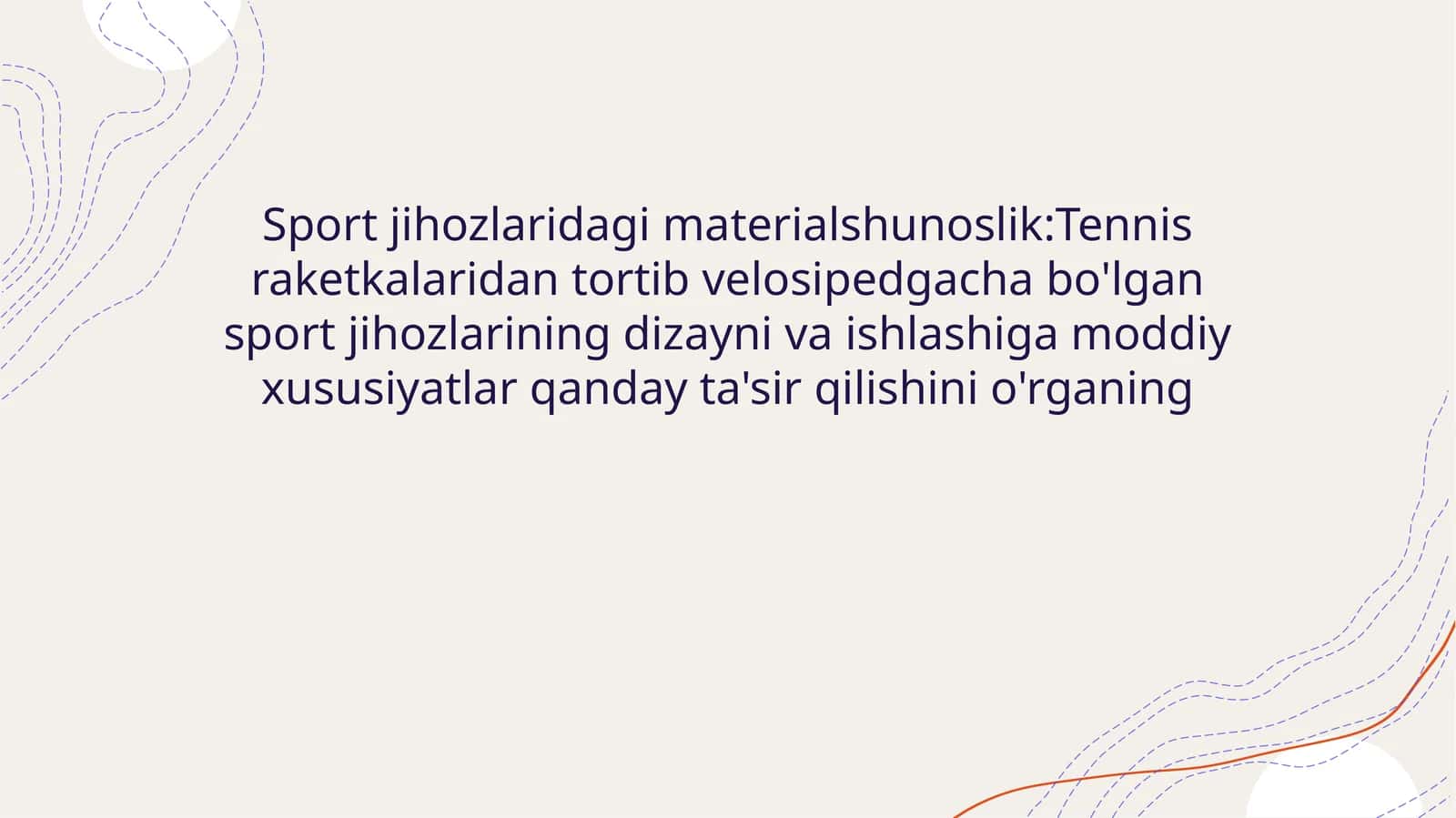 Sport jihozlaridagi materialshunoslik 1