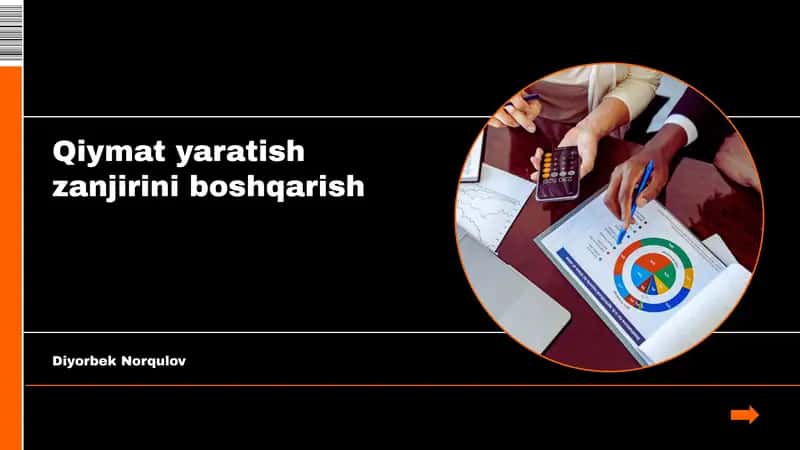 Qiymat yaratish zanjirini boshqarish 1