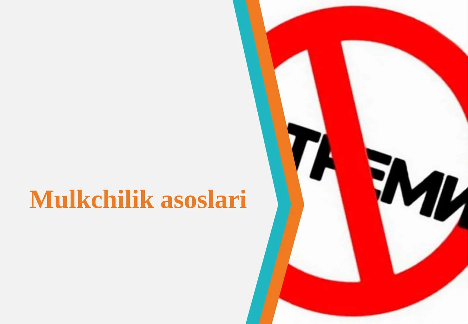 Mulkchilik asoslari 1