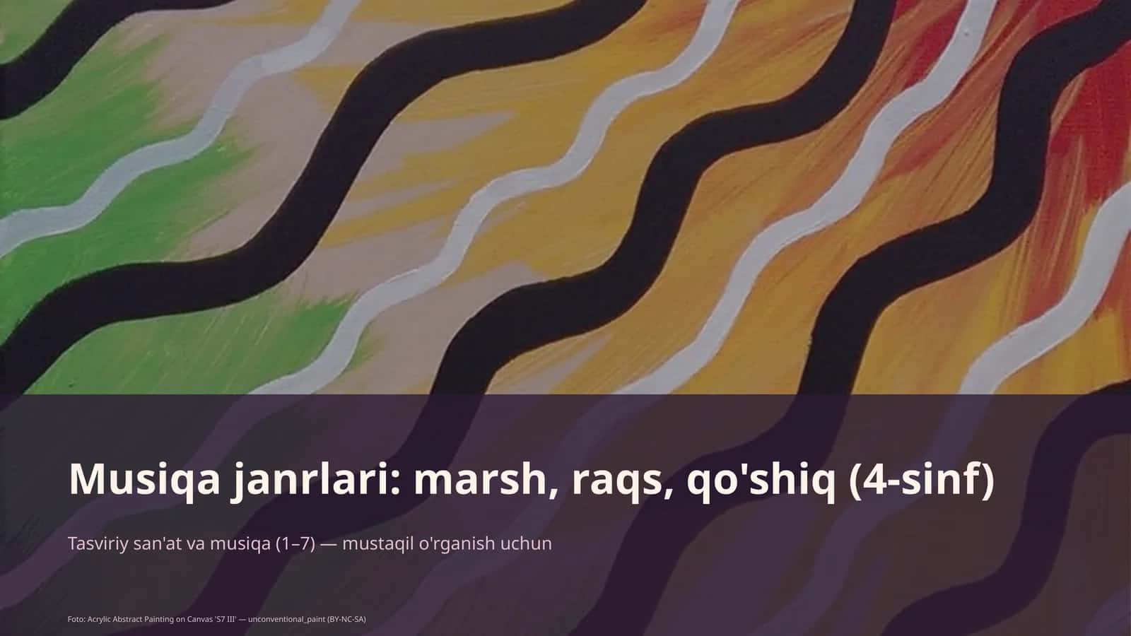 Musiqa janrlari: marsh, raqs, qo'shiq (4-sinf) 1