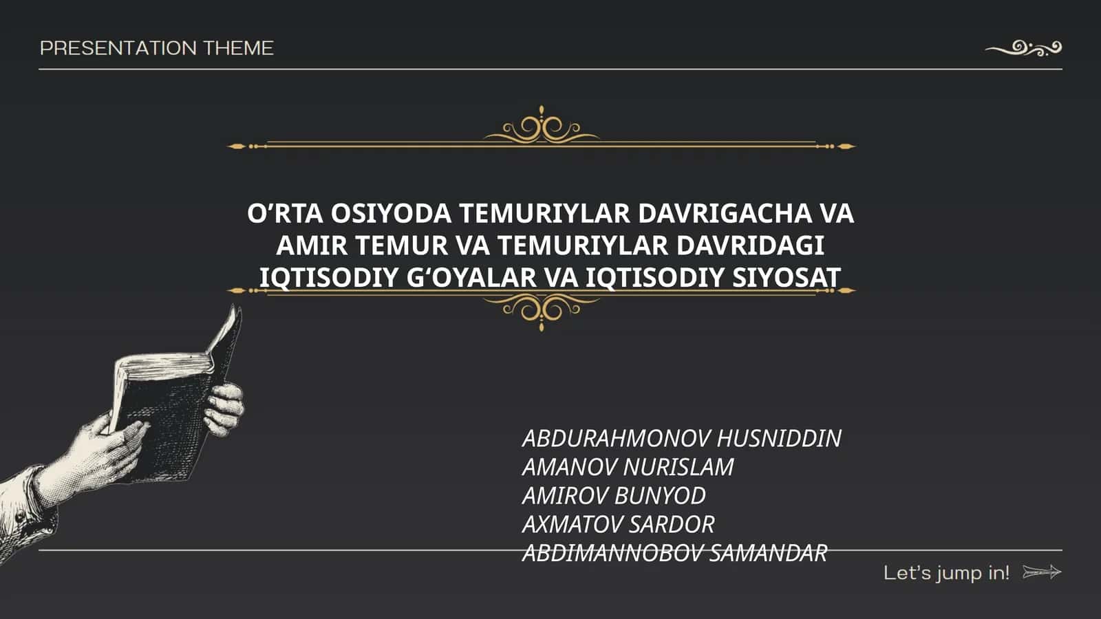 O’RTA OSIYODA TEMURIYLAR DAVRIGACHA VA AMIR TEMUR VA TEMURIYLAR DAVRIDAGI IQTISODIY G‘OYALAR VA IQTISODIY SIYOSAT 1