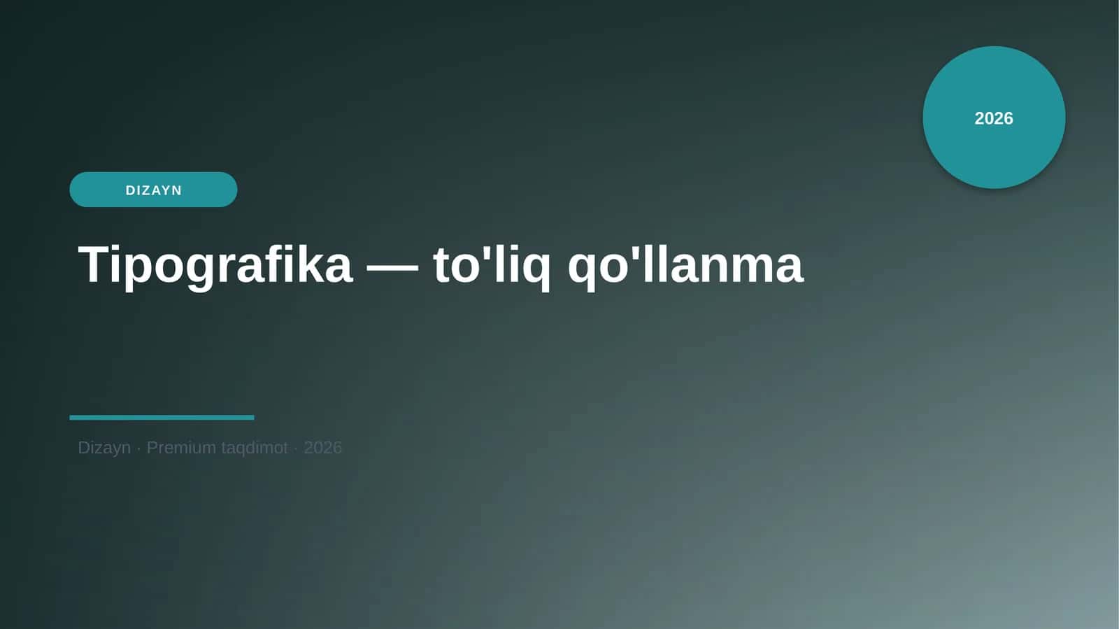 Tipografika — to'liq qo'llanma 1