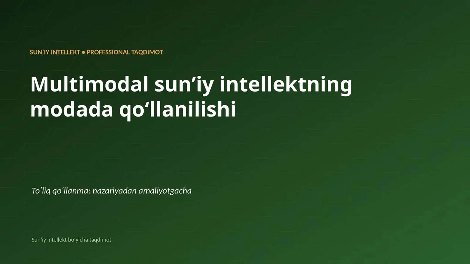 Multimodal sun’iy intellektning modada qo’llanilishi 1