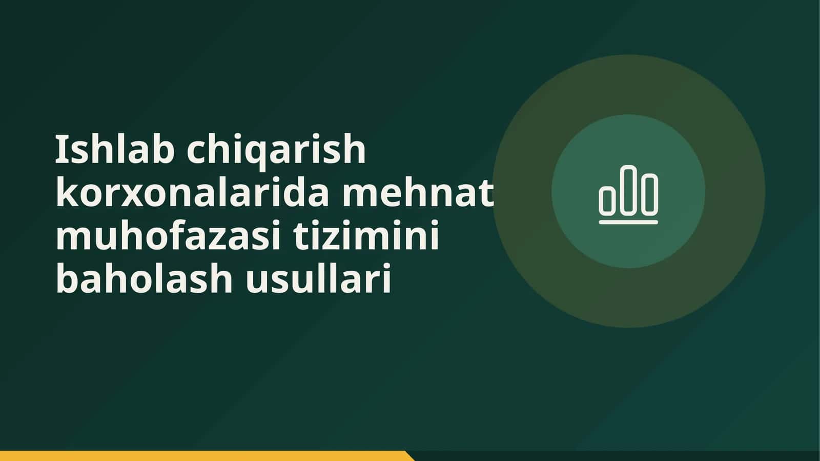 Ishlab chiqarish korxonalarida mehnat muhofazasi tizimini baholash usullari 1
