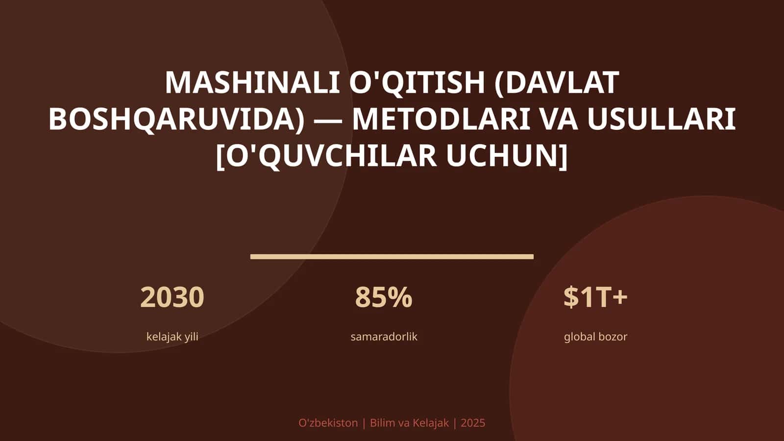 Mashinali o'qitish (davlat boshqaruvida) — metodlari va usullari [o'quvchilar uchun] 1