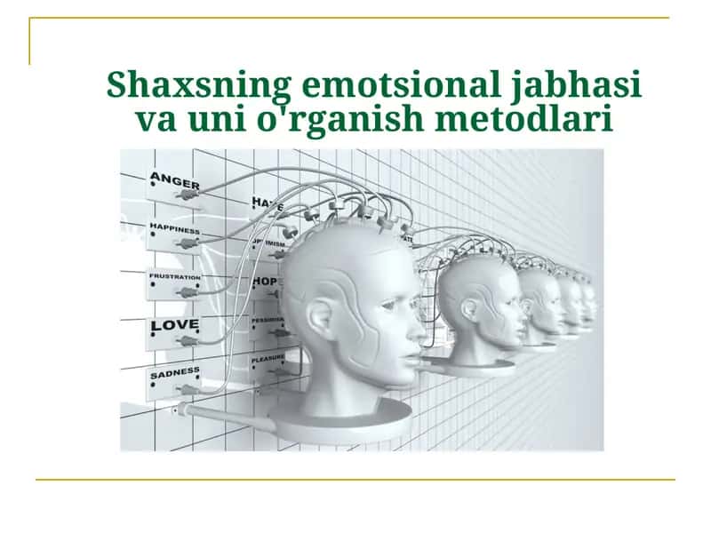 Shaxsning emotsional jabhasi va unga o'rganish metodlari 1