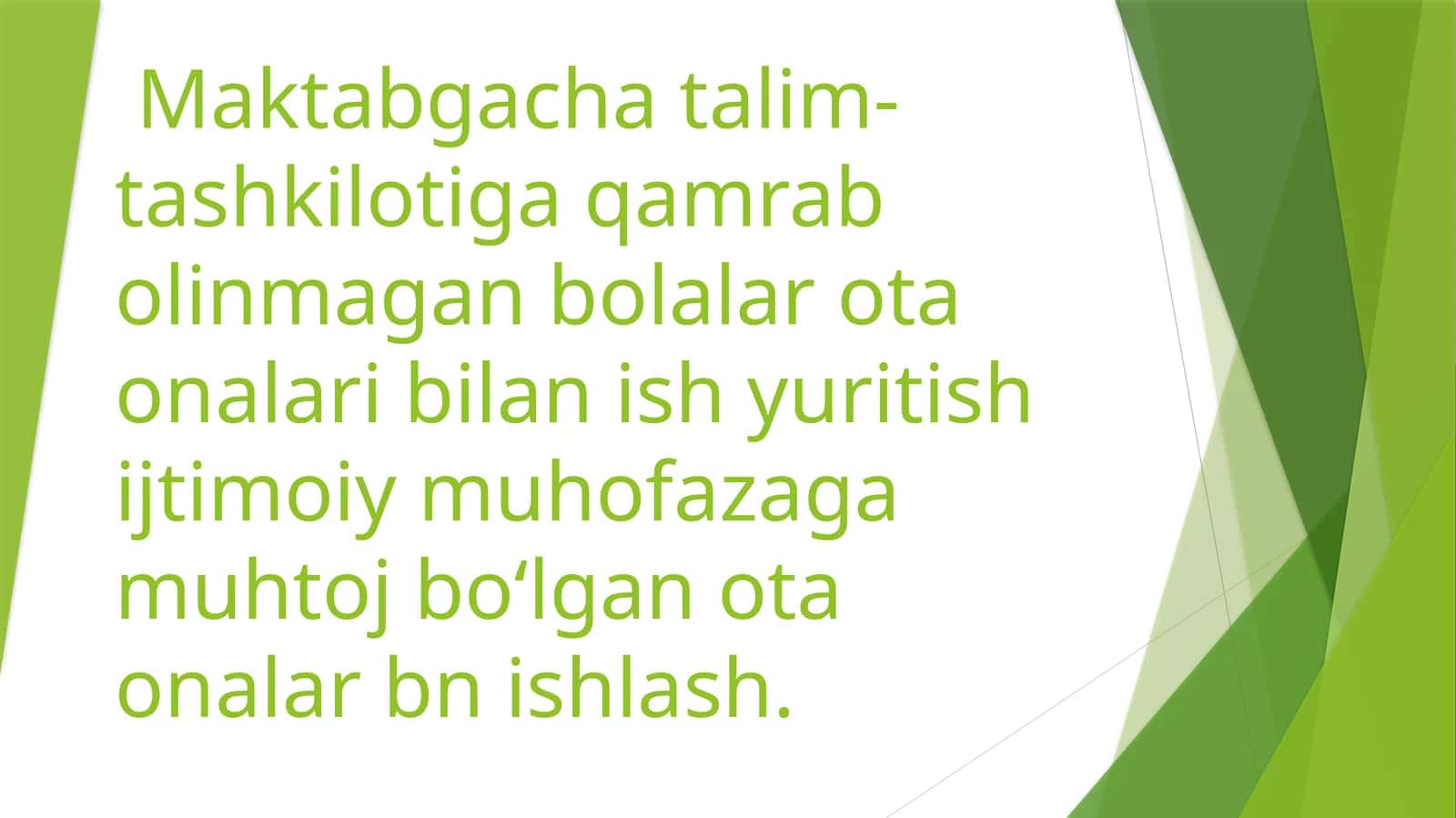 Ota-onalar bilan ishlash 1