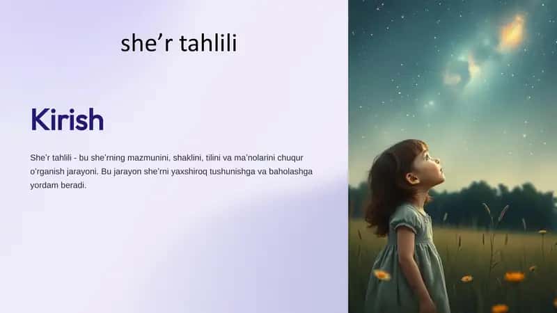 Sheʼr tahlili 1