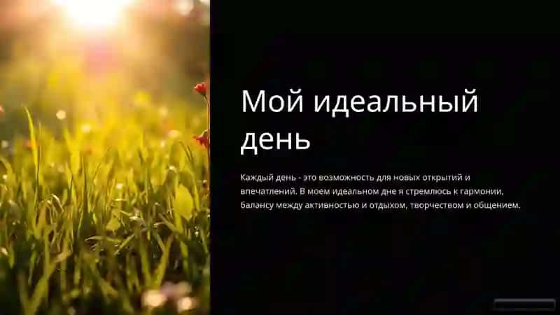 Мой идеальный день