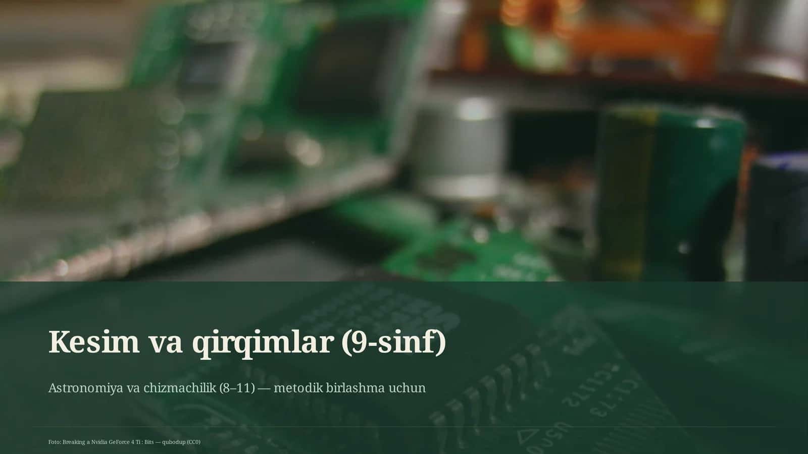 Kesim va qirqimlar (9-sinf) 1