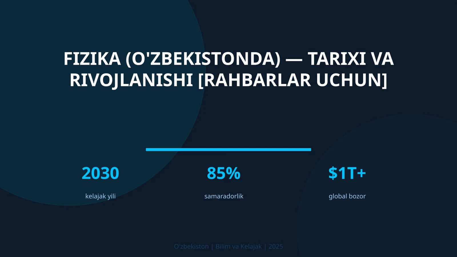 Fizika (O'zbekistonda) — tarixi va rivojlanishi [rahbarlar uchun] 1