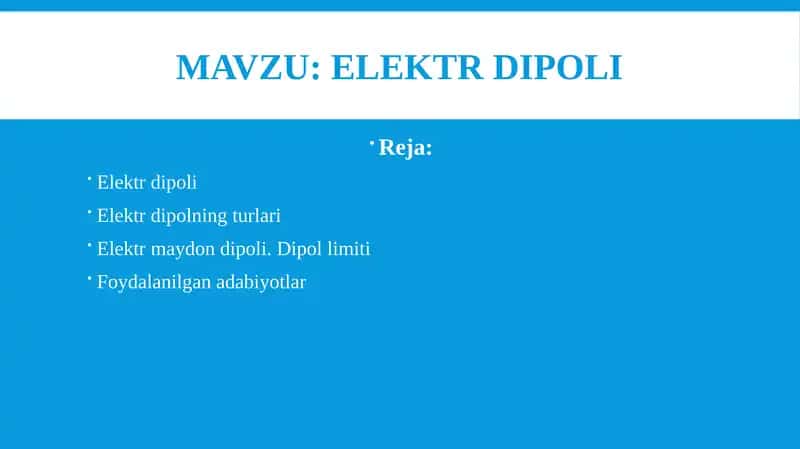 Elektrdipoli 1