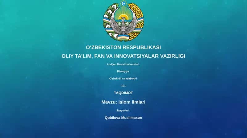 Islom ilmlari 1