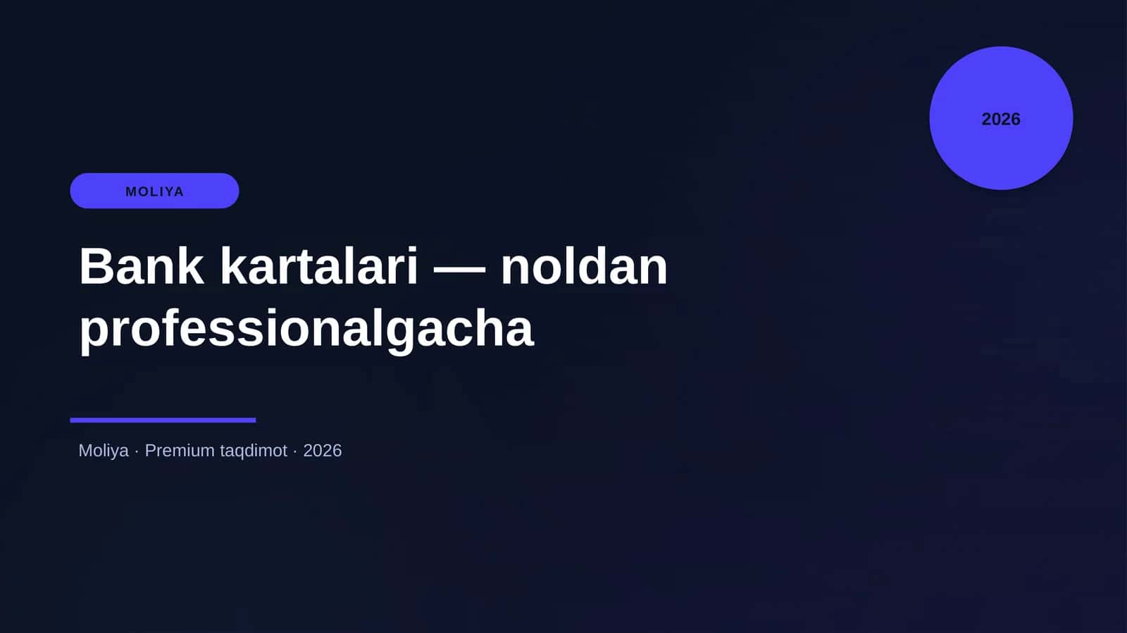 Bank kartalari — noldan professionalgacha 1
